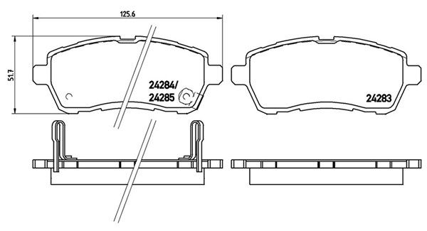 MAGNETI MARELLI stabdžių trinkelių rinkinys, diskinis stabdys 363700416013